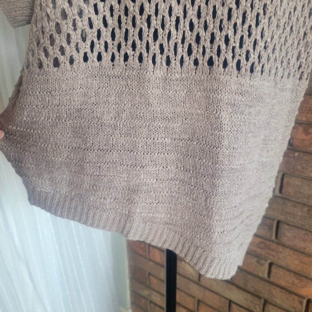 Workshop Andrea Jovine Taupe Open Knitted Sweater - Size M - Picture 5 of 9